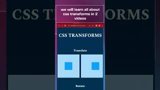 CSS Transforms #shorts #css #transforms #short