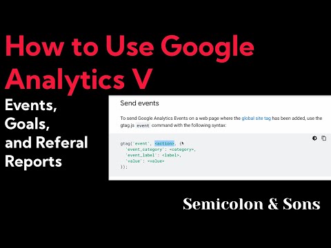 Google Analytics V: Events, Goals, Referrals Reports