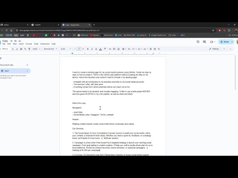 Creating Landing Page with Gen AI