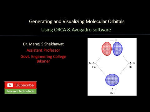 Generating and Visualizing Molecular Orbitals using ORCA & Avogadro software