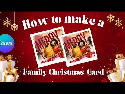 How to make a SIMPLE Christmas Card DESIGN for FREE on your PHONE USING CANVA