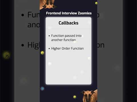 What are Callbacks? #javascript #coding #frontendinterview #frontend #webdevelopment