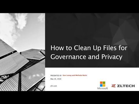 How to Clean up Files for Governance and Privacy