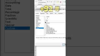 Add Country Code (+92) in Excel Using Ctrl+1 | Quick Excel Trick!