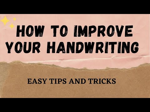 How to improve your handwriting + Handwriting tag