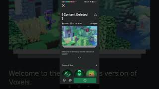 WHY DID ROBLOX DELETE VOXELS:((