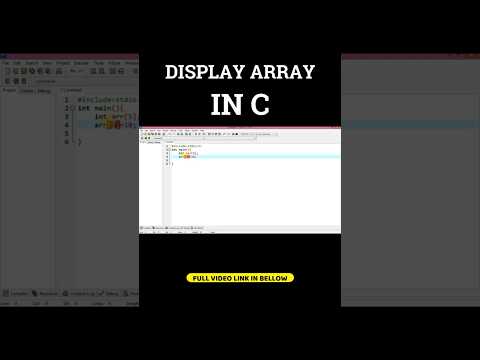 Display Array in C in 60 Seconds! 💻 #Shorts #ytshorts