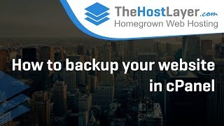 How to backup your website in cPanel