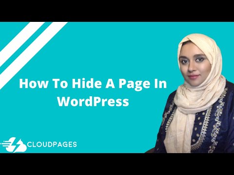 How to hide a Page or Post from WordPress | CloudPages