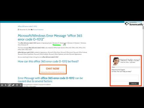 Microsoft/Windows Error Message “office 365 error code 0-1012, How to solve ?