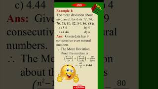Statistics | Shortcut 7 | AMD Academy #mathshortcuts #mathstricks #statistics  #maths