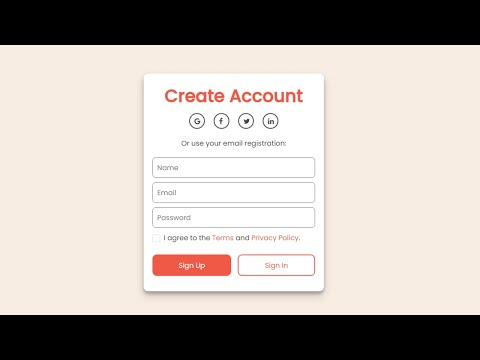 Responsive Signup Form using HTML and CSS [2021]