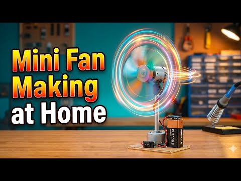 Mini fan making at home || Learntech arena || Telugu || project ||