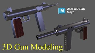 How to Make a Gun in Maya | Beginner 3D Modeling Tutorial | Autodesk Maya