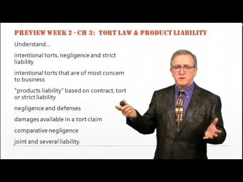 Chapter 3:  Torts and Product Liability