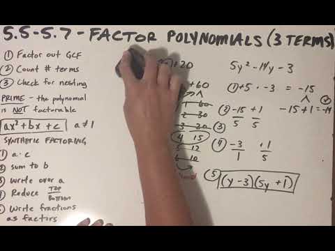 5.6 - Factoring Polynomials (Synthetic Factoring)