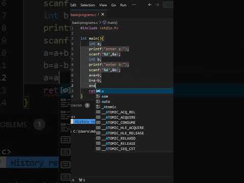Number swap without 3rd variable! #shortvideo #coding #programming #ytshorts