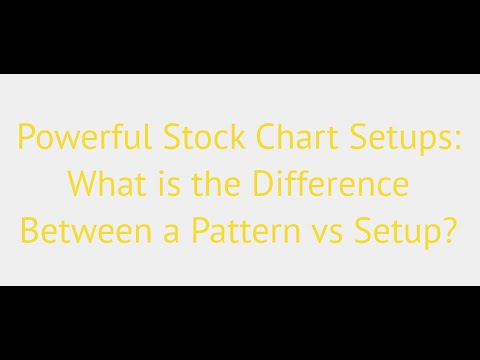 Powerful Stock Chart Setups: What Is The Difference Between a Pattern vs. Setups.
