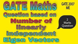 GATE | Maths Question | Number of linearly independent Eigen Vectors #shorts #eigenvector #gate
