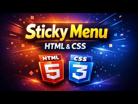 Sticky Menu with HTML & CSS | Create a Modern Fixed Navbar (Beginner Friendly)