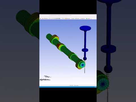 Nonlinear Transient Analysis of a camshaft assembly #automobile #engineering #automotivo #design #go