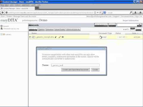 easyDITA 002: Create and Upload