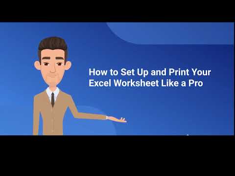 Microsoft Excel - 1.7 Page, sheet Print, Page layout, set up