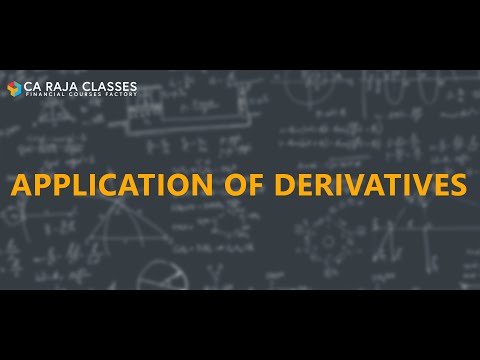 Application of derivatives