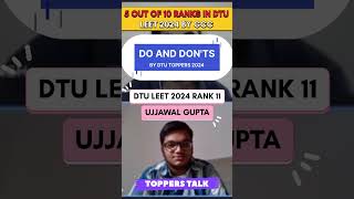 DTU/NSUT LEET RANK 11 TIPS FOR JUNIOR #leetcoaching #dtuleet #nsutleet #leetexamupdates
