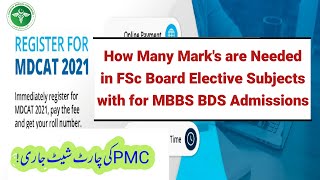 OMG!PMC 2021 Merit Formula Announced/NMDCAT Aggregate Criteria/PMC Latest News/FSc Elective Subjects