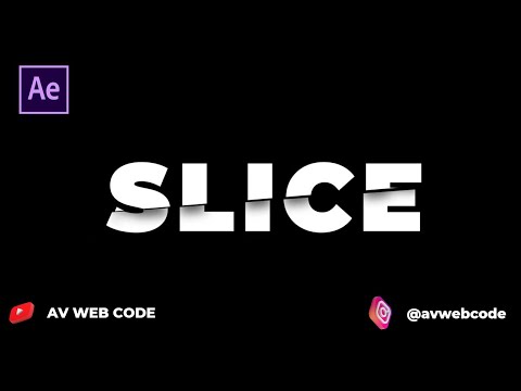 AFTER EFFECT SLICE ANIMATION REVEAL | USING AFTER EFFECT| AFTER EFFECT  TUTORIAL|