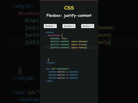 flexbox justify content with html css #html #css #javascript #java