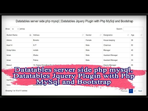 How to connect Datatables Jquery Plugin with Php MySql and Bootstrap | Code Hunter