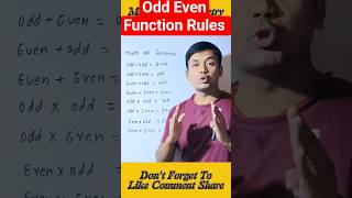 Odd Even Function Rules 😱😱 | #odd #even #function #ermath #oddevenrule #shorts Mathlover