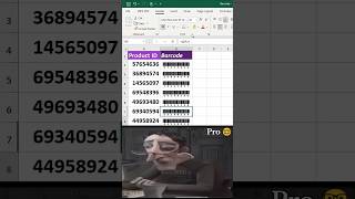 How to Create Barcode in excel 🤓 Simple trick #excel #exceltips #exceltutorial #shortsfeed #shorts