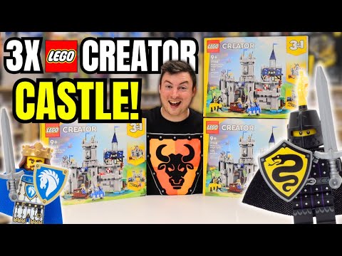 Lego Creator Horse Knight Castle 3X Set Review 31168 | All 3 BUILDS!