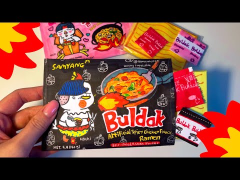 how to make a BULDAK FIRE NOODLE BLIND BAG paper squishy 🔥 ASMR paper crafts blind bag