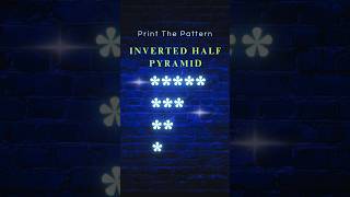 Inverted Half Pyramid | Java Pattern Programs | Java Tutorial | #shorts #java @FunWithCode-FWC