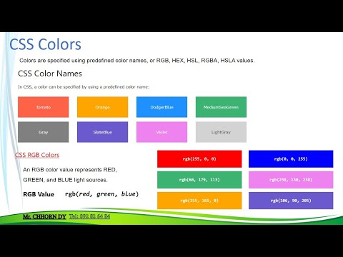 What is the css comments and using color