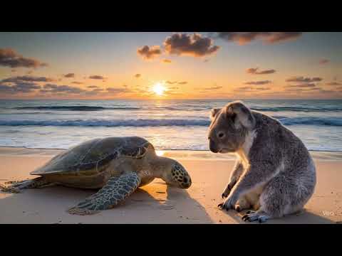 Koala Hero Saves a Stranded Turtle 🐨🐢 Heartwarming Beach Rescue!