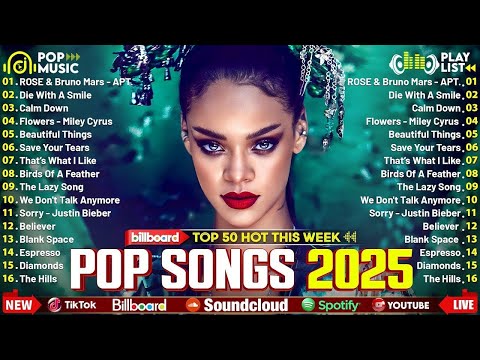 Billboard Pop Songs 2025 Playlist ✨Ed Sheeran, The Weeknd, Bruno Mars, Rihanna, Sia, Adele, Dua Lipa