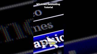 Windows Debloating Tutorial #Windows #Bloatware