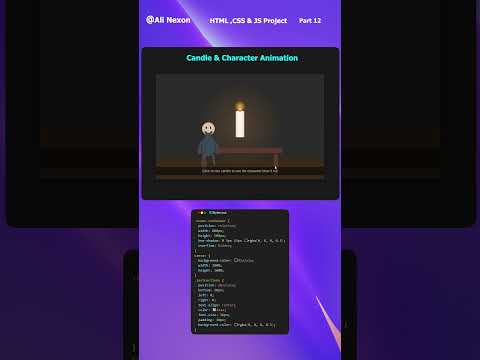 Candle and Character Animation | HTML , CSS and JS Part_12