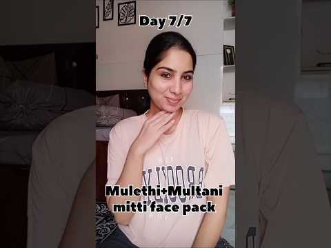 Day 7: Mulethi+Multani mitti face pack challenge natural face pack #natural #skincare #facepacke