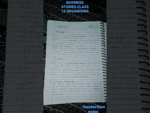 ORGANISING || BUSINESS STUDIES || CLASS 12
