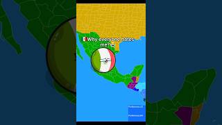 Real friends of Mexico 🇲🇽 😰😠 (Part 2)#shorts #countryballs #mexico