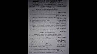 @krishna university,4th sem B.com model paper 2022-23 #DATABASE MANAGEMENT SYSTEM