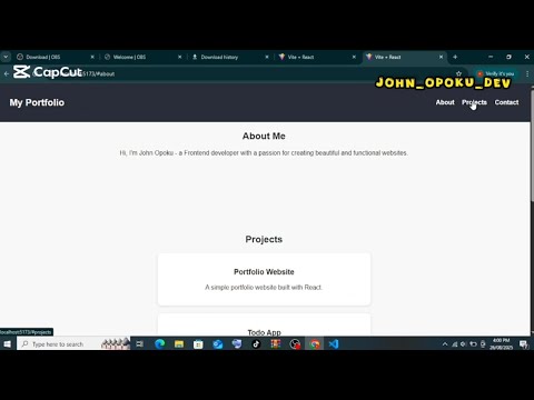 Build a React Portfolio Website for Frontend Developers (Beginner Tutorial)