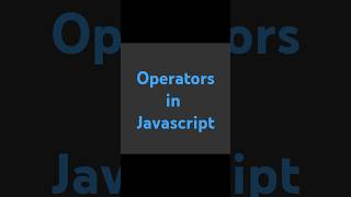 Javascript operators #javascript #programminglanguage #coding