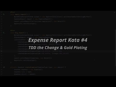 Expense Report Kata - TDD The Change & Gold Plating (4/5)